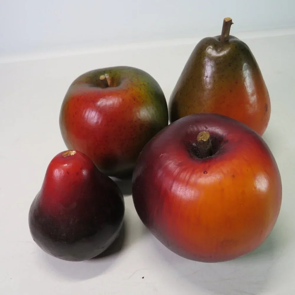 Vintage Faux Fruit (4) in dark colors; for decor